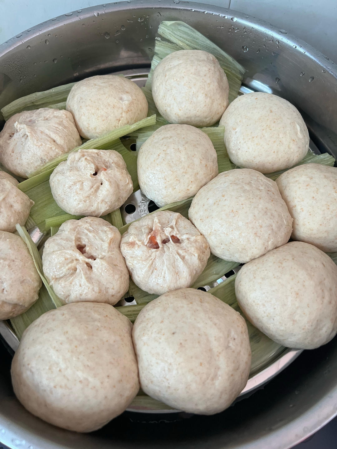 玉米皮蒸馒头