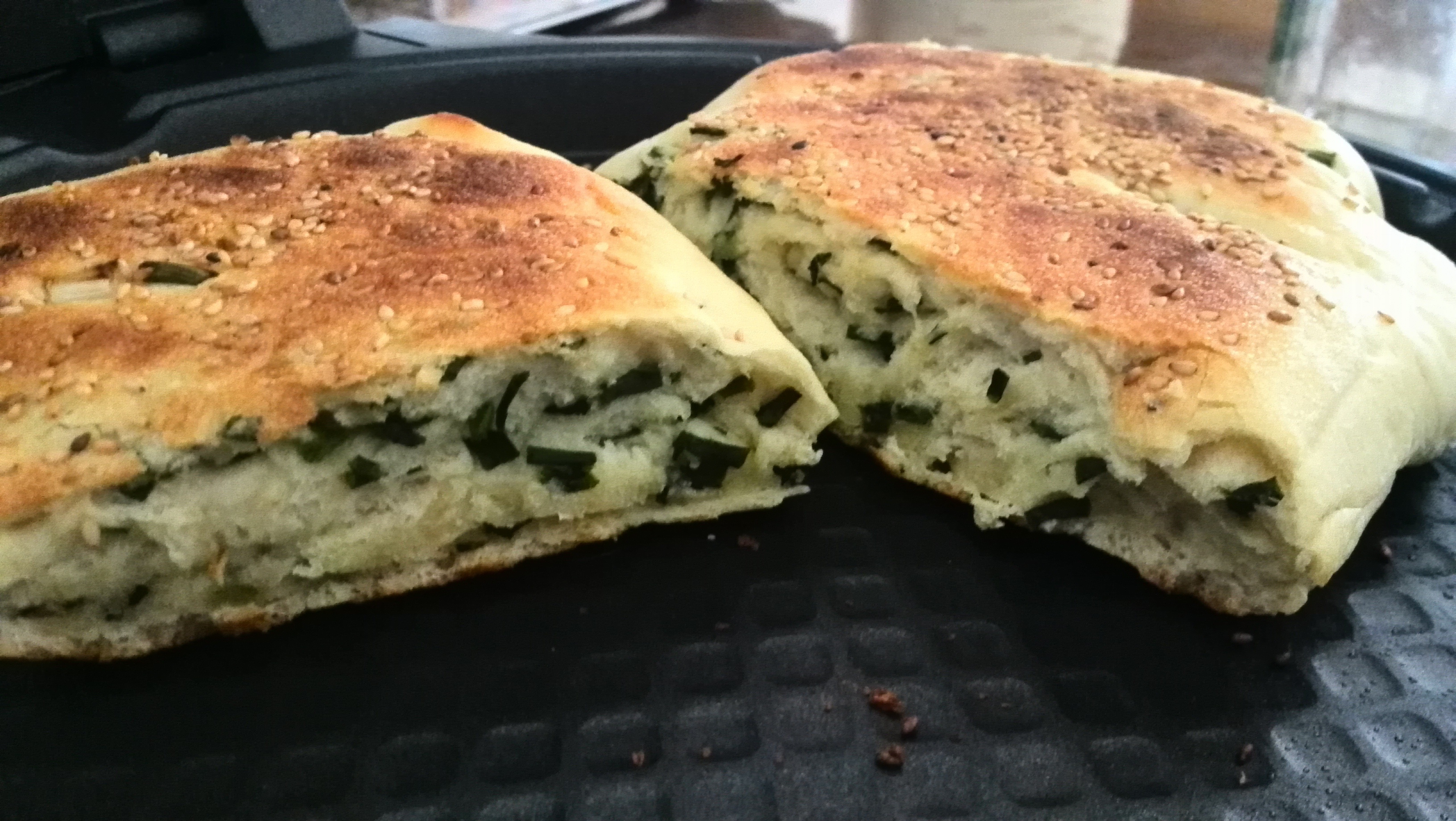 发面版葱油饼