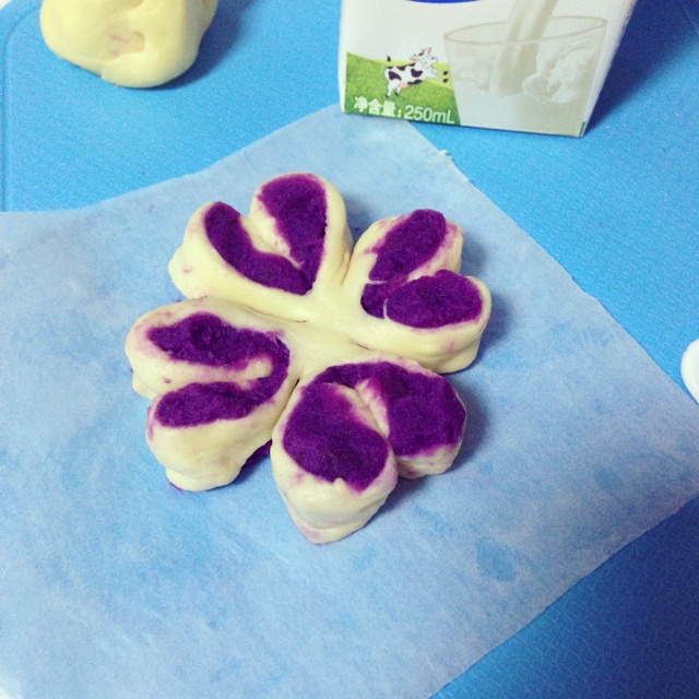 紫薯四叶草面包（汤种法）