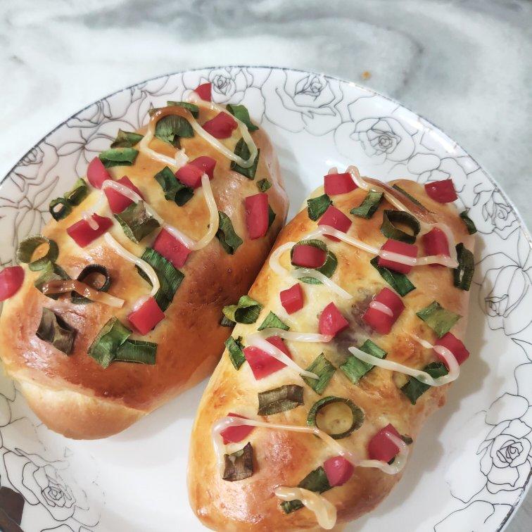 香葱火腿肉松面包