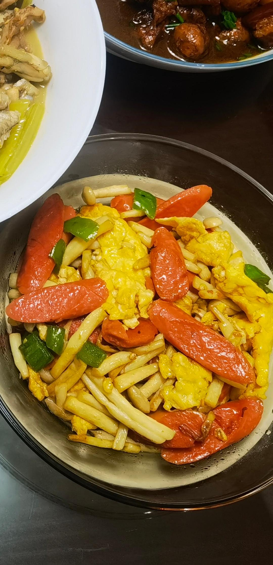 白玉菇炒火腿