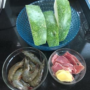 鲜虾冬瓜汤的做法 步骤1