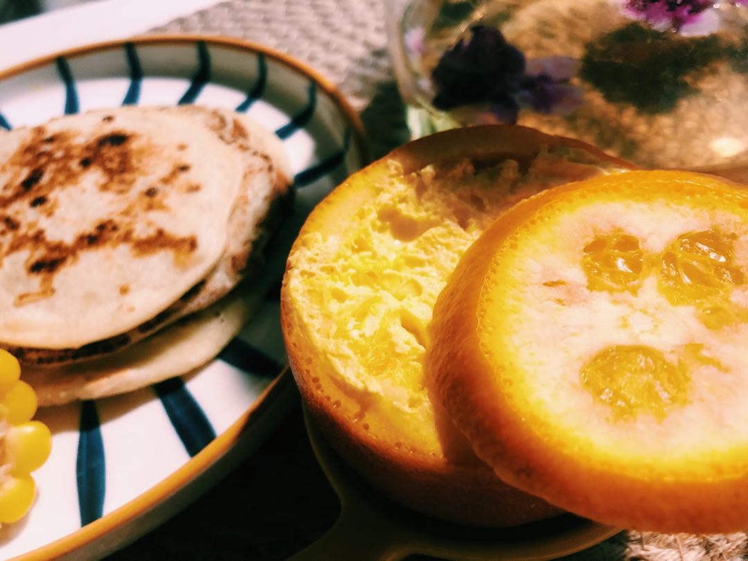 橙子蒸蛋