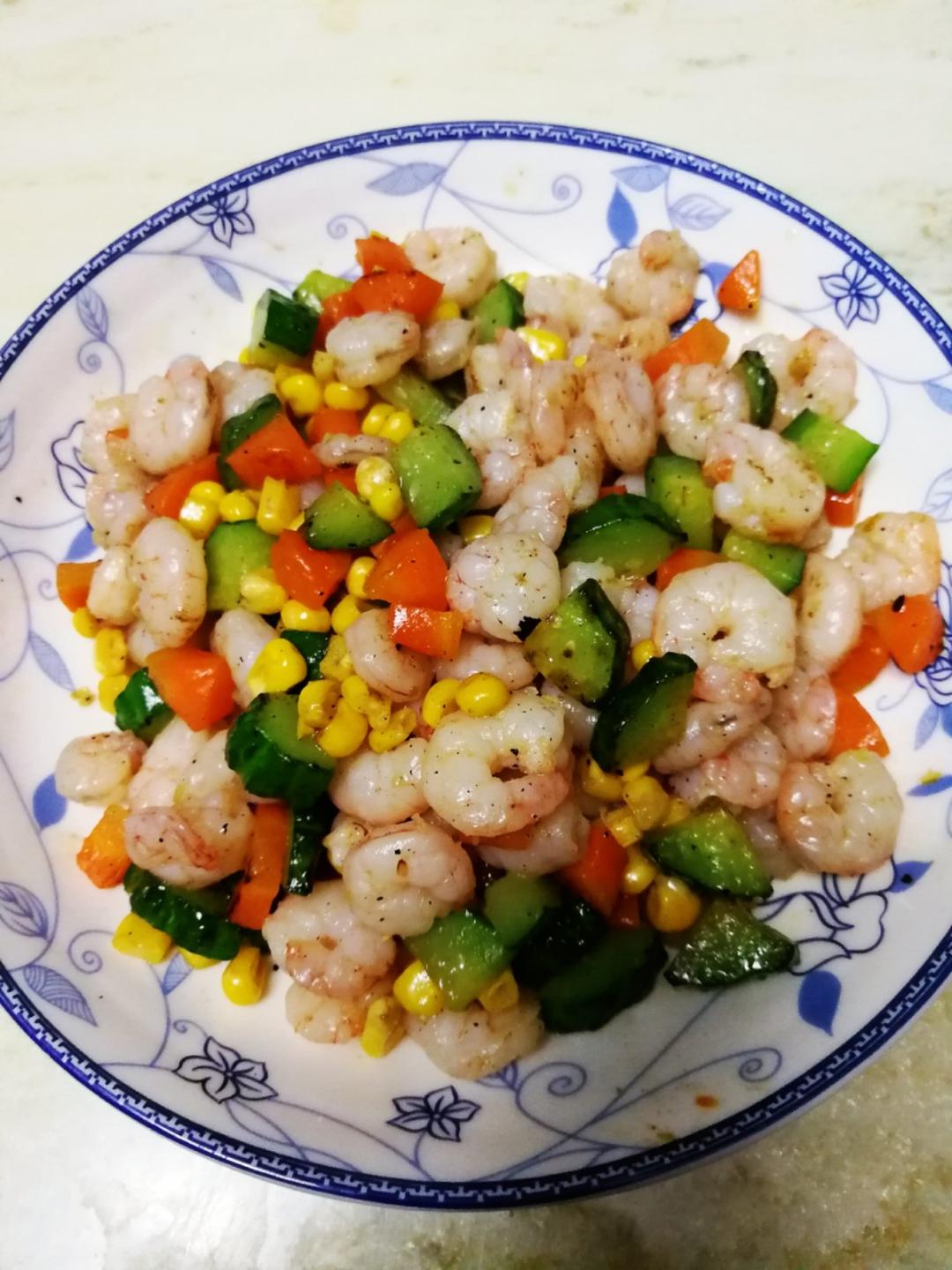 三色炒虾仁