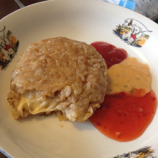 芝士蛋煎饭团