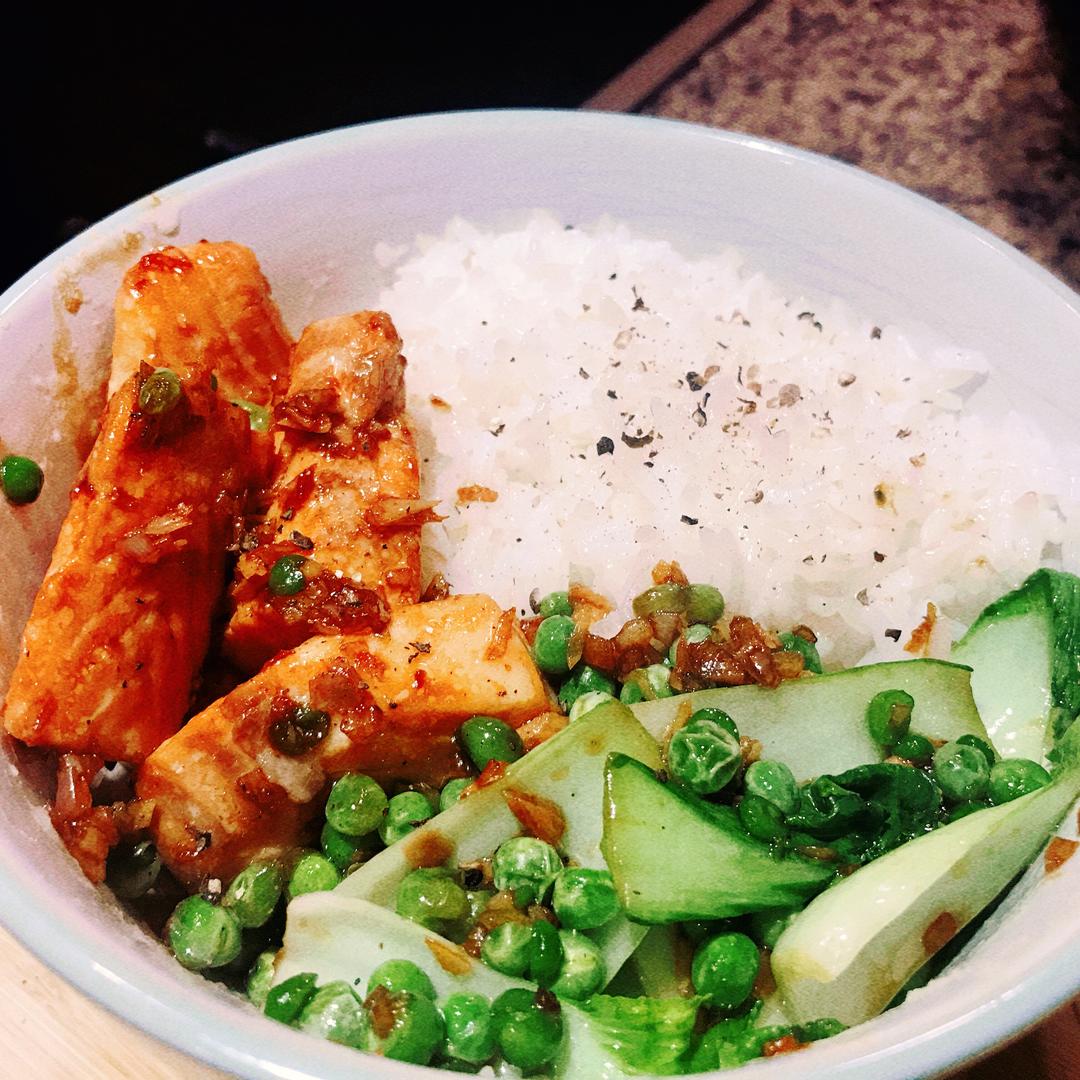 一人份 照烧三文鱼饭的做法步骤图 Scarlett青青 下厨房