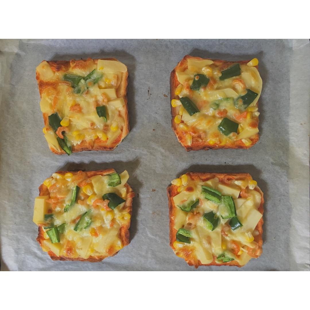 吐司培根小批萨