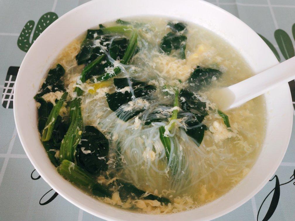 菠菜粉丝鸡蛋汤