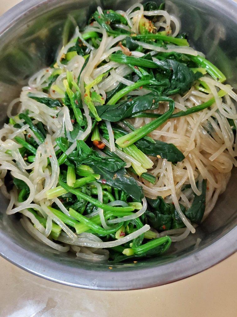 凉拌菠菜粉