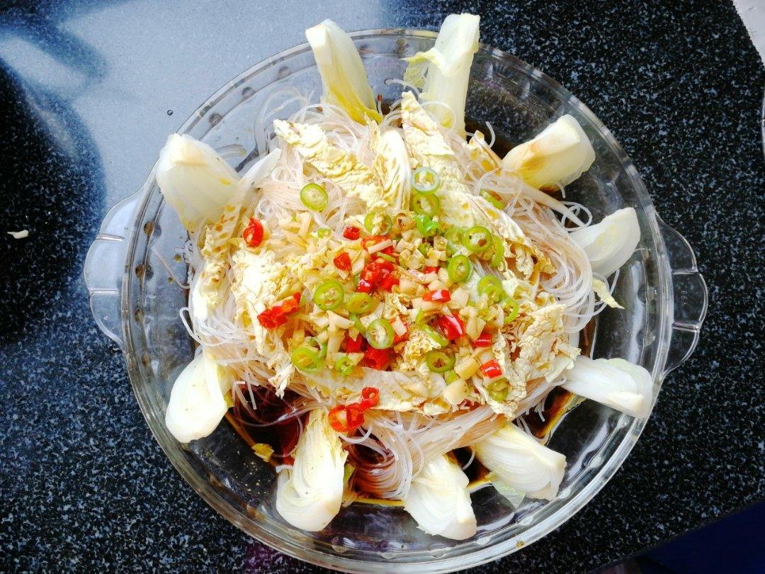 腊肠粉丝蒸娃娃菜(花开富贵)