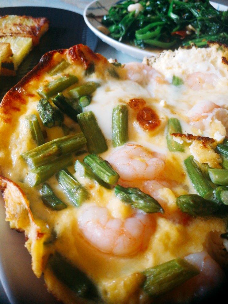 芦笋虾仁早餐蛋饼
