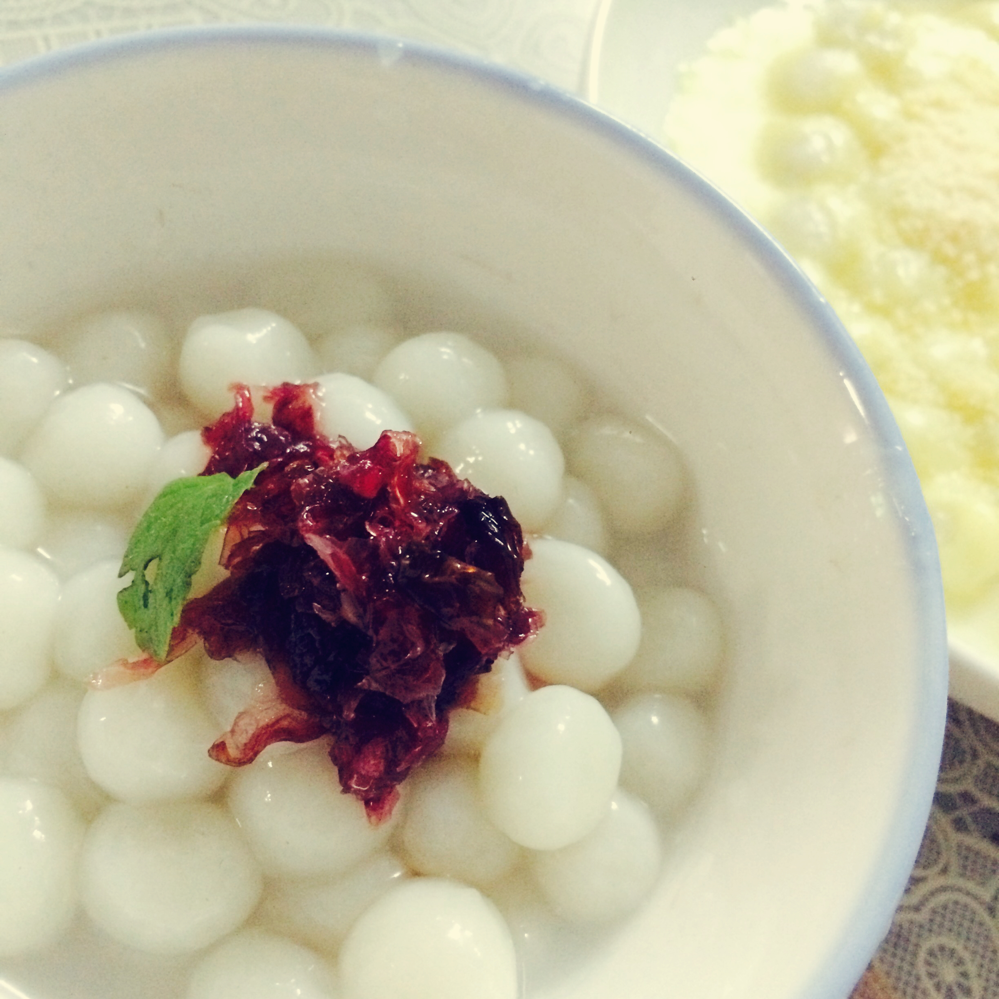 玫瑰甜酒糯米圆子