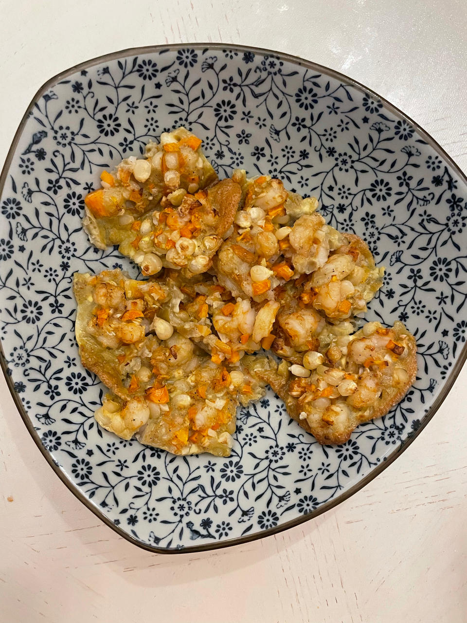 【女儿极力推荐】虾饼颗粒感玉米粒胡萝卜丁早餐搭档满口虾肉健身减脂蛋白质