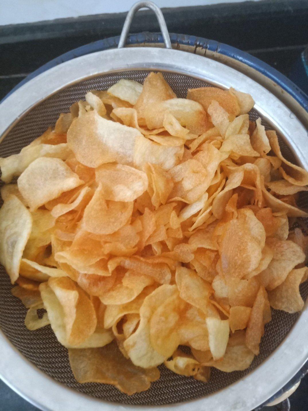自制炸薯片，学会以后再也没买过薯片