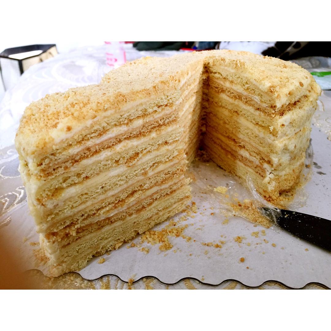 俄罗斯蜂蜜蛋糕   千层蛋糕【又名提拉米苏】