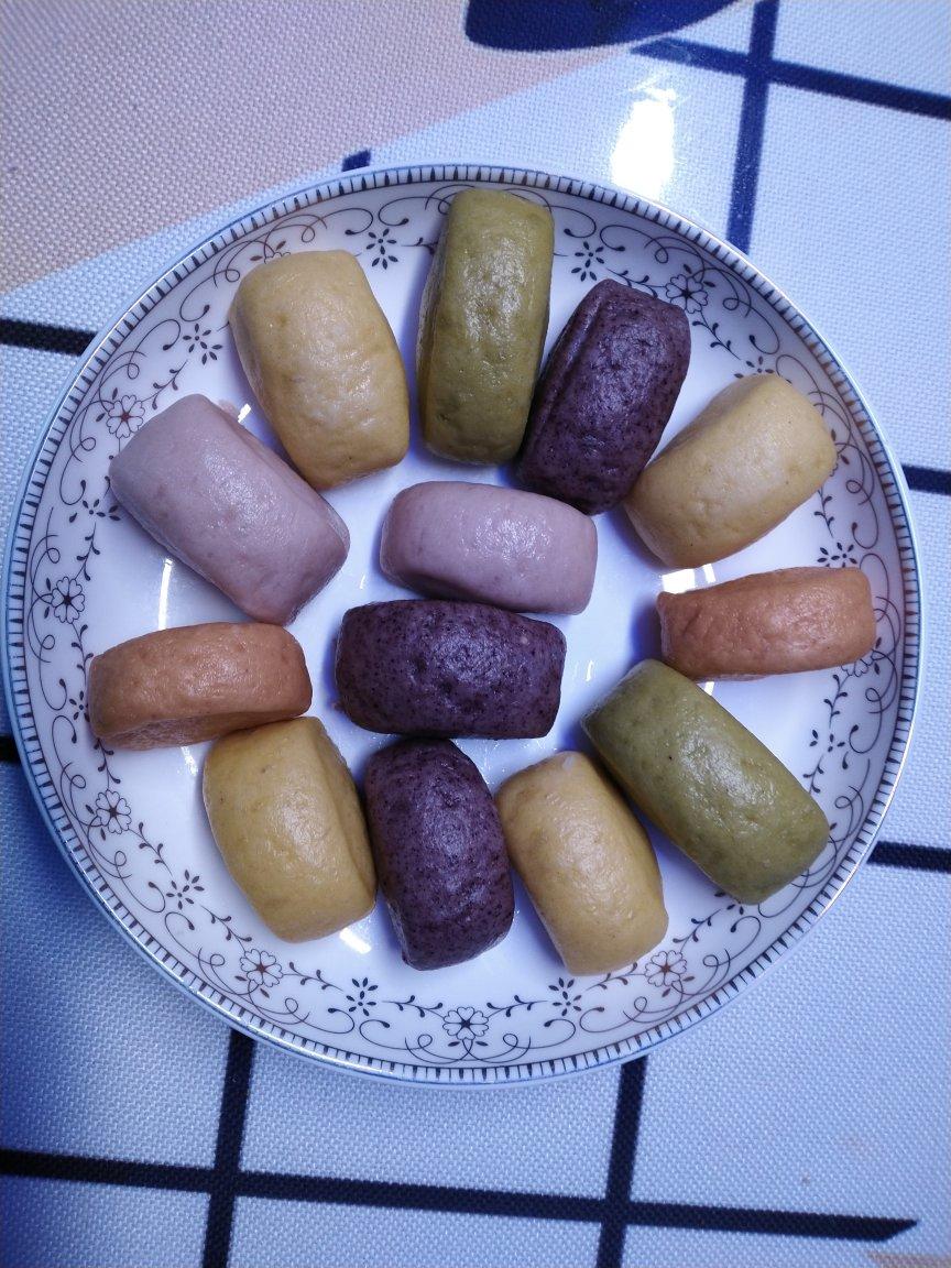 糖果色馒头（一次发酵花样刀切之1⃣️）