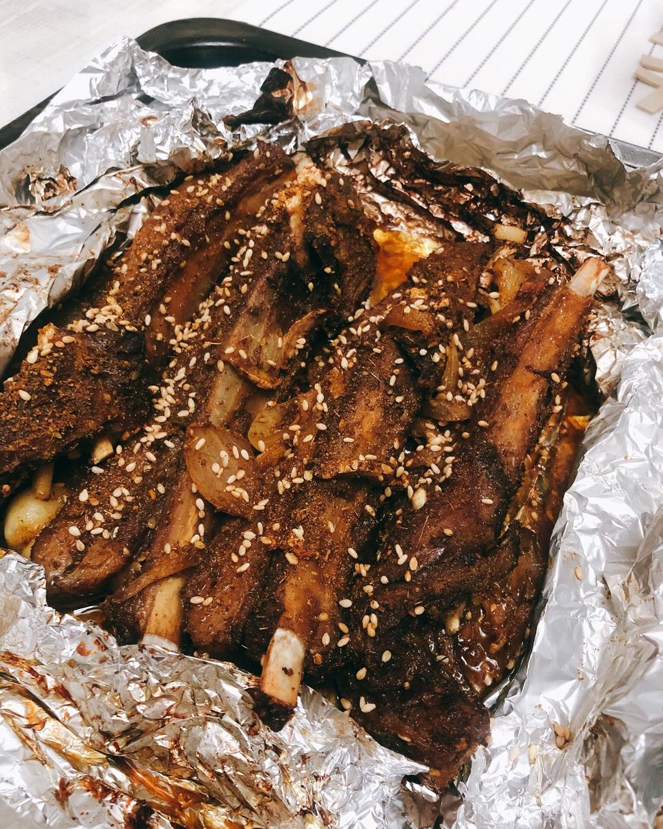 lucky睡不醒的懒虫做的家庭烤箱烤羊排