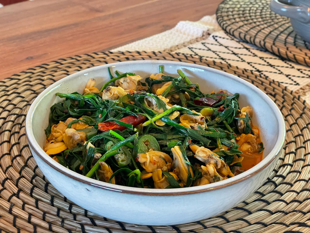 爆炒韭菜蛤蜊肉