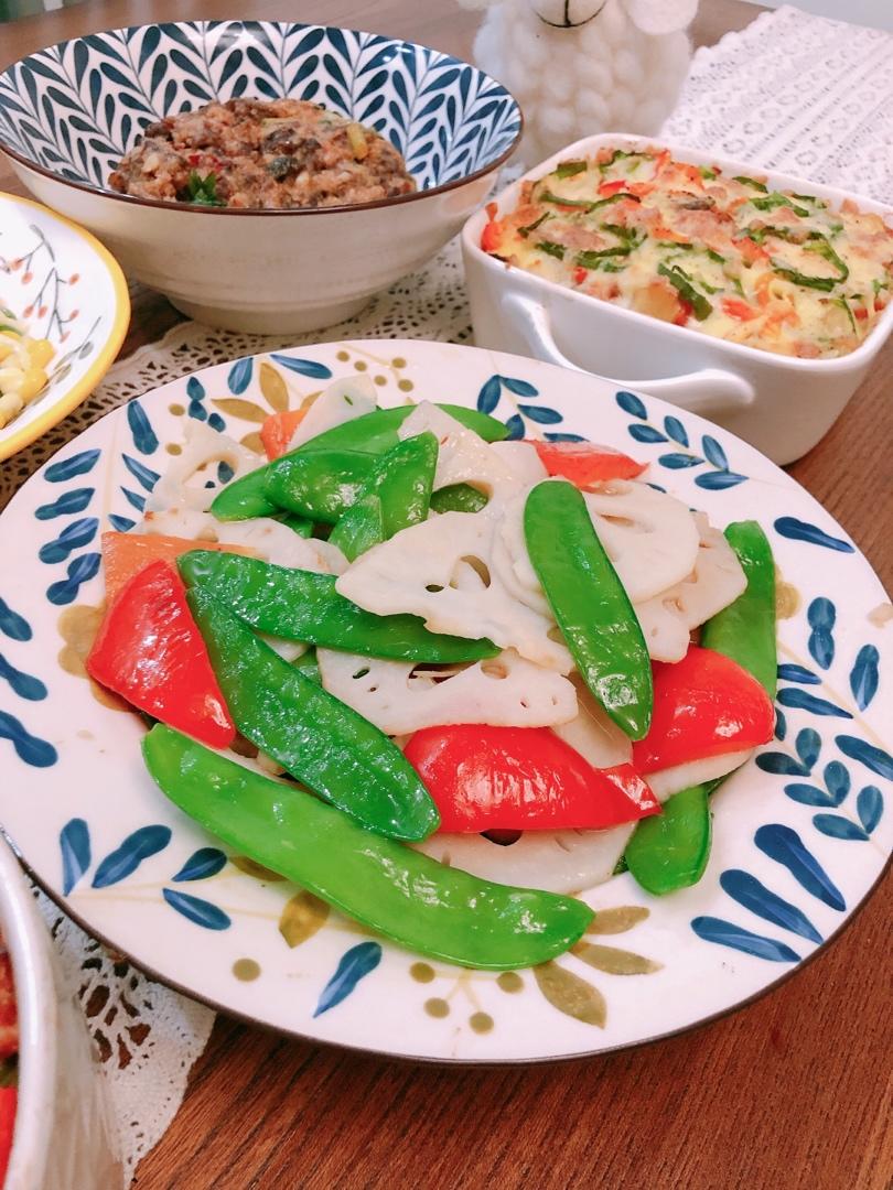 荷塘月色🌙荷兰豆炒藕片