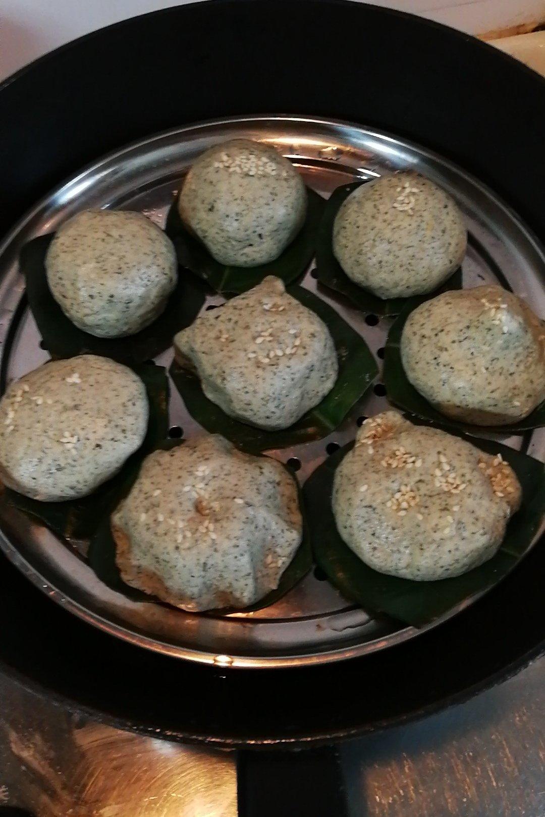 网红青团～～咸蛋黄肉松青团