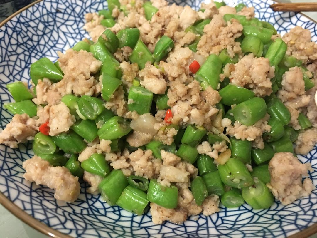 肉沫豆角下饭菜