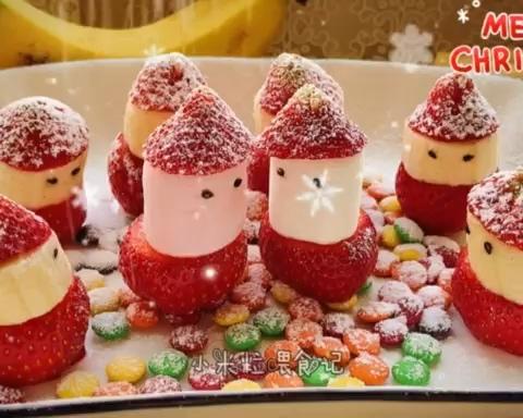 下雪版不熬糖草莓圣诞老人的做法