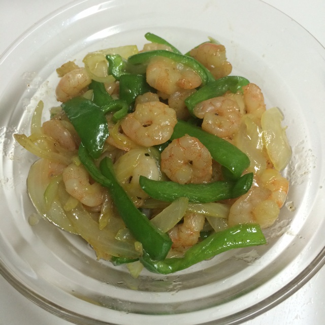 胡萝卜青椒炒虾仁