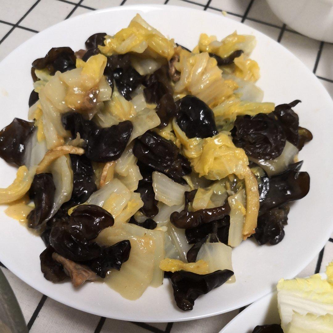 jessie__许下的诺言做的白菜木耳炒肉