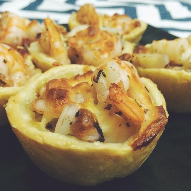 芝士海鮮酥皮盒的做法