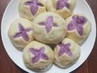 双色紫薯开花馒头，内柔外刚，一个馒头两种口味