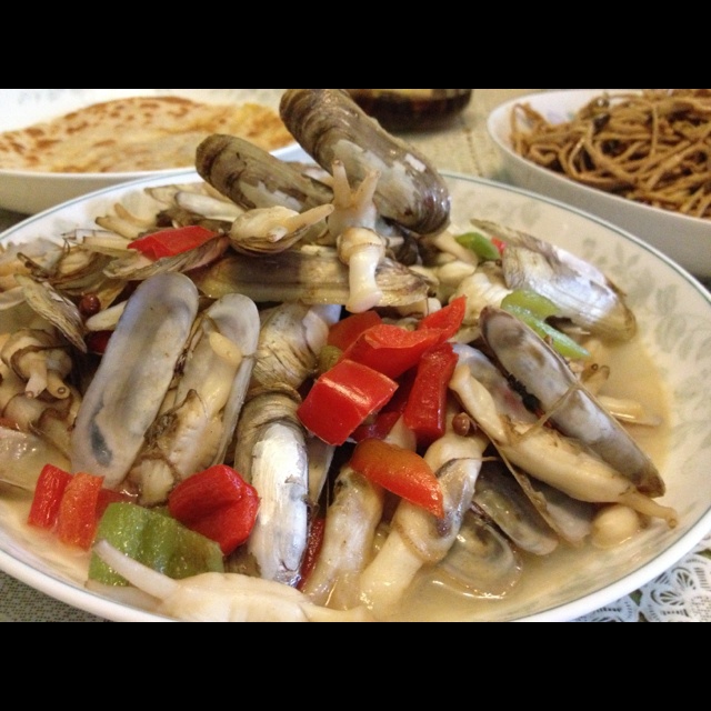 爆炒蛏子