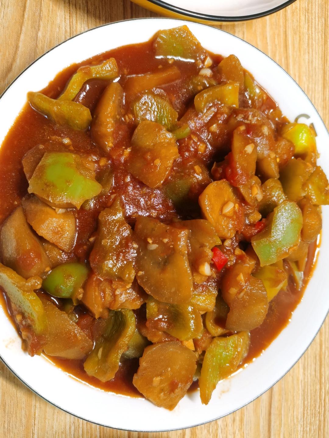 5分钟快手下饭菜#番茄炒茄子🍅番茄家族