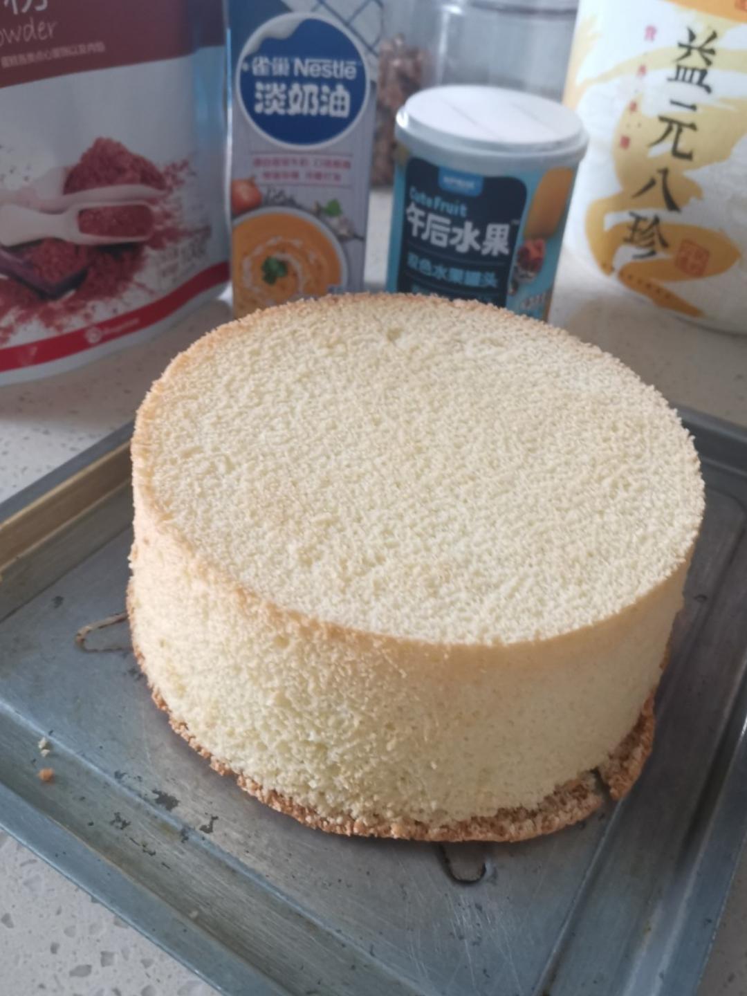 空气炸锅蛋糕 戚风（6寸超详细打蛋/脱模步骤）