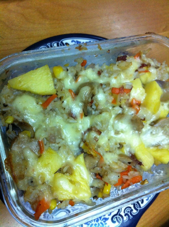 菠萝什锦焗饭