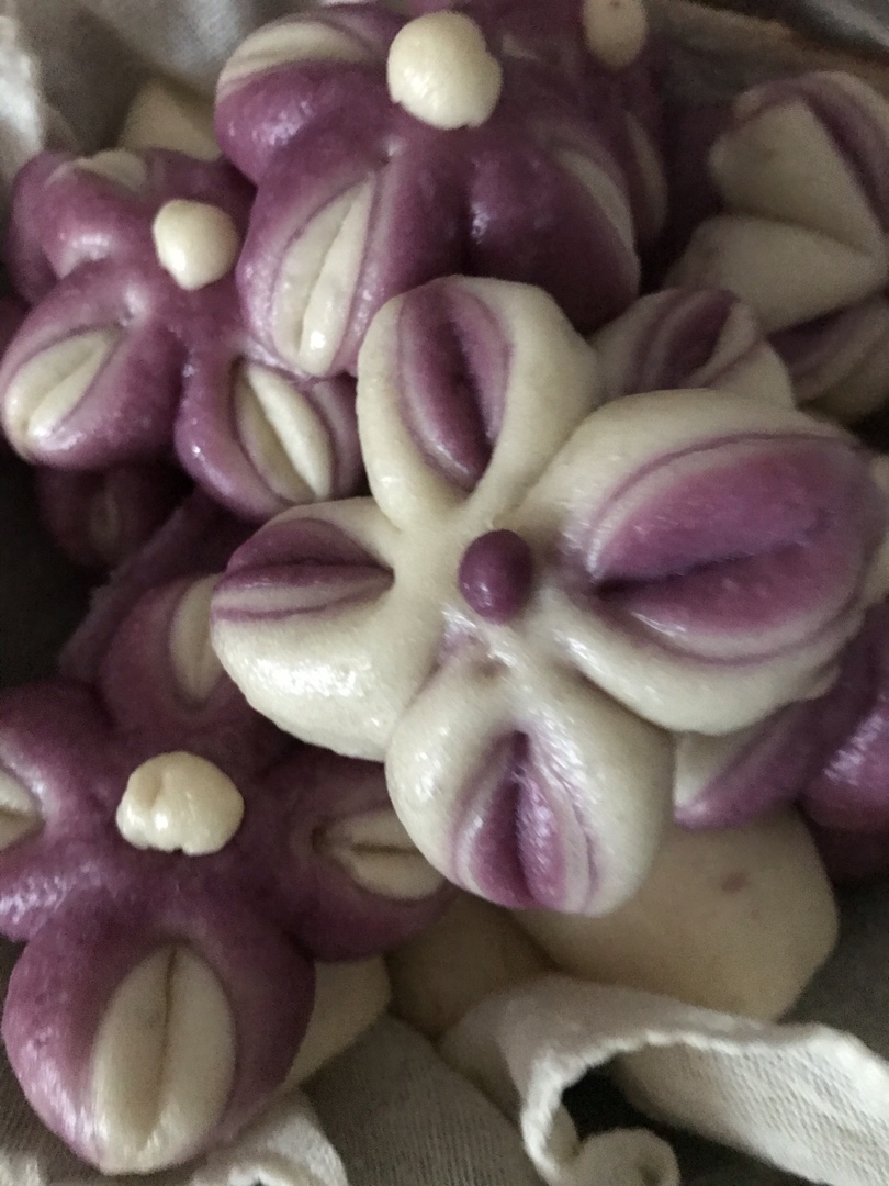 紫薯花样馒头〈一次发酵〉