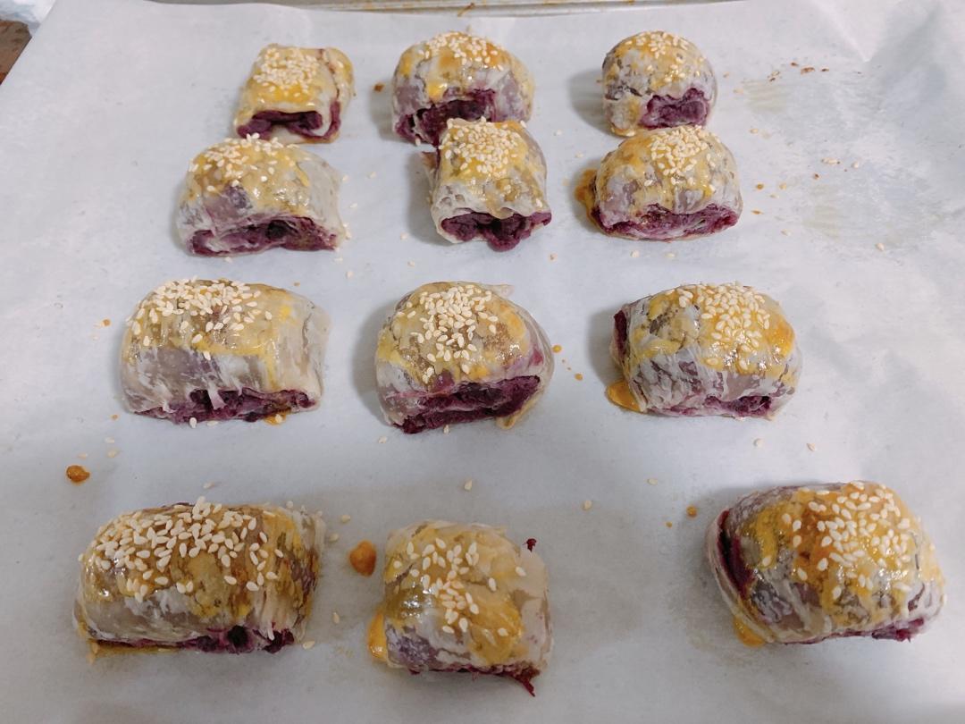 万能的手抓饼系列～紫薯酥
