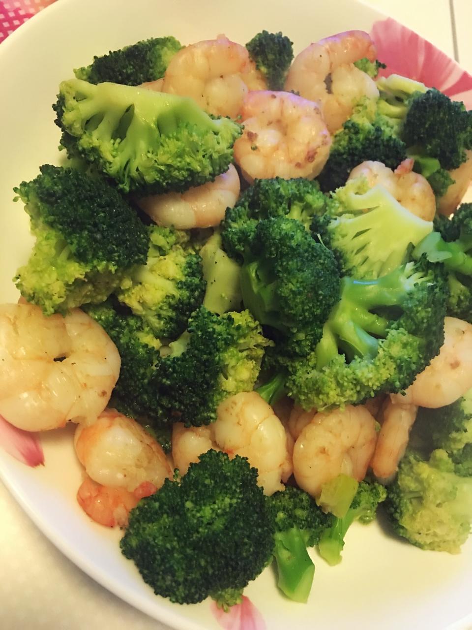 黑虎虾仁西兰花