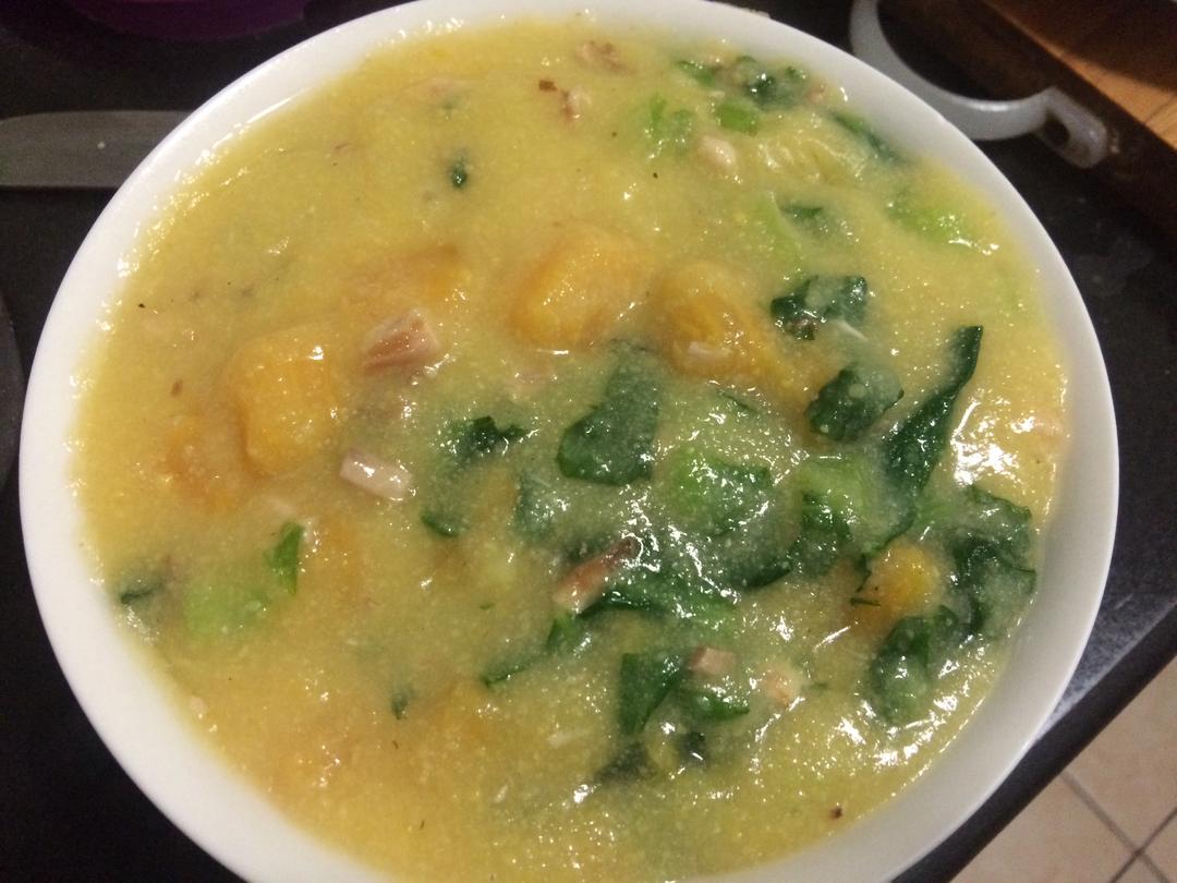 秋冬暖胃营养粥丨玉米面糊糊 · 圆满素食