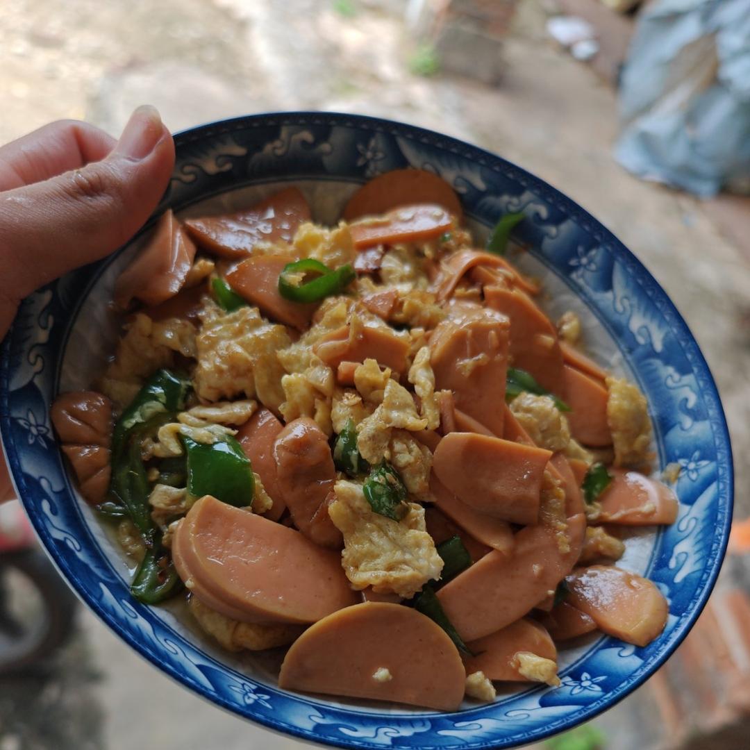 青椒火腿炒鸡蛋