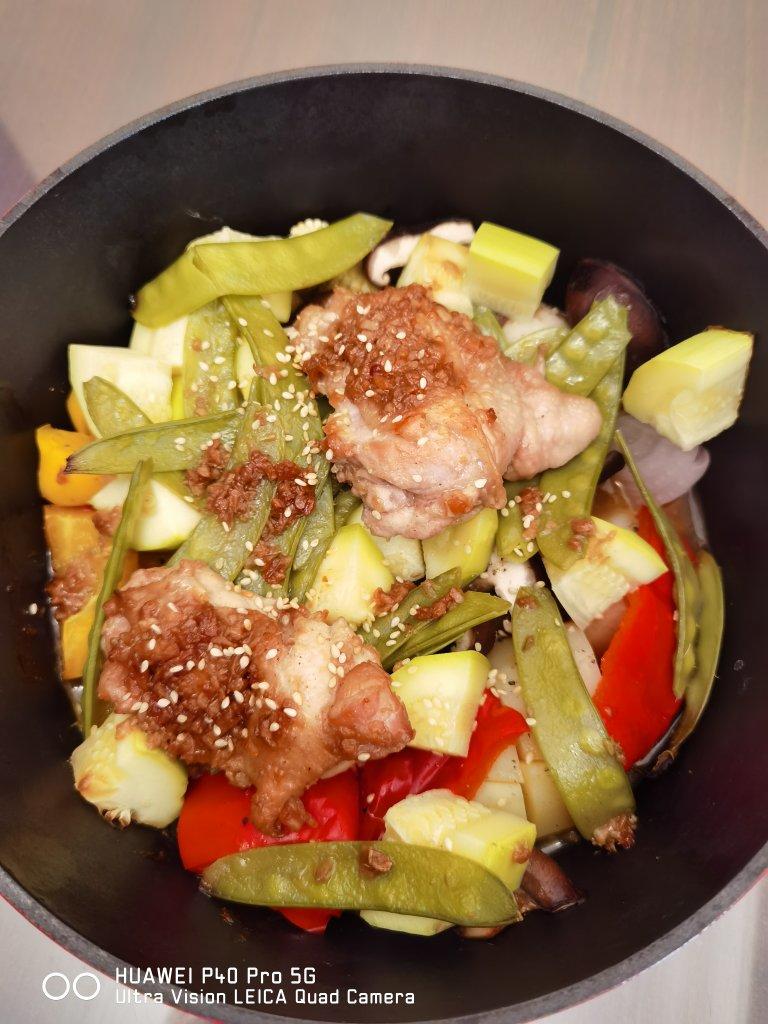 无水杂蔬鸡腿【6月北鼎珐琅铸铁锅食谱】