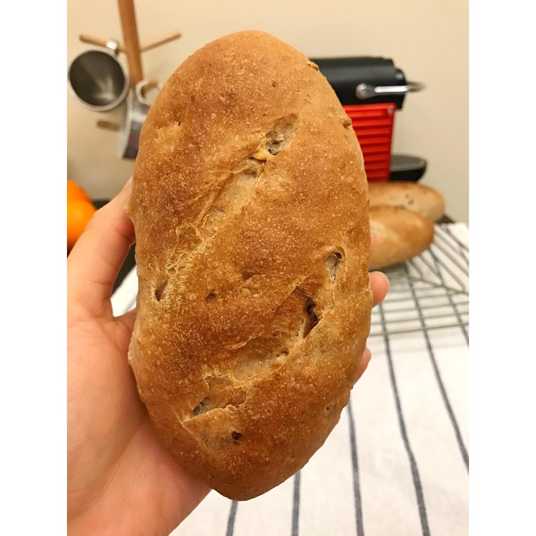 全麦核桃包～软欧包