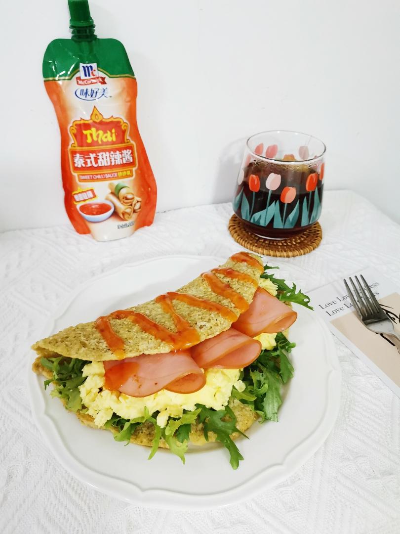 低脂美味早餐～燕麦可丽饼三明治