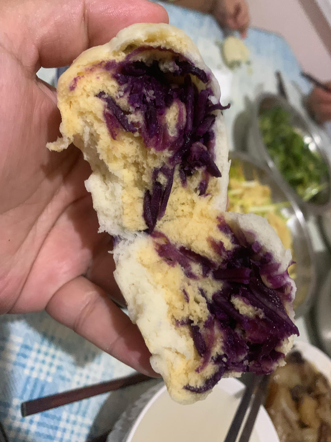 南瓜紫薯花样馒头