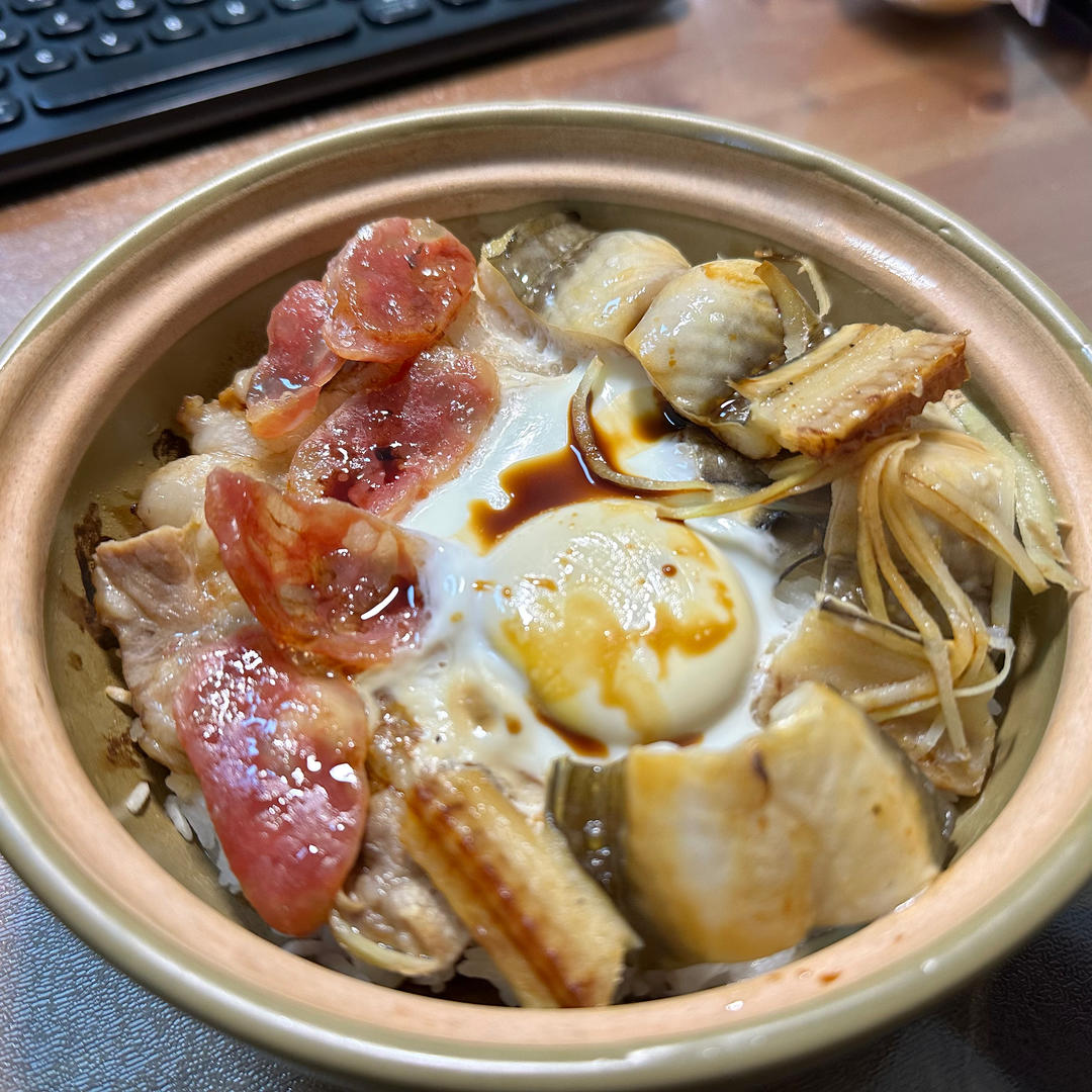 煲仔饭（不用一滴油完美结锅巴）