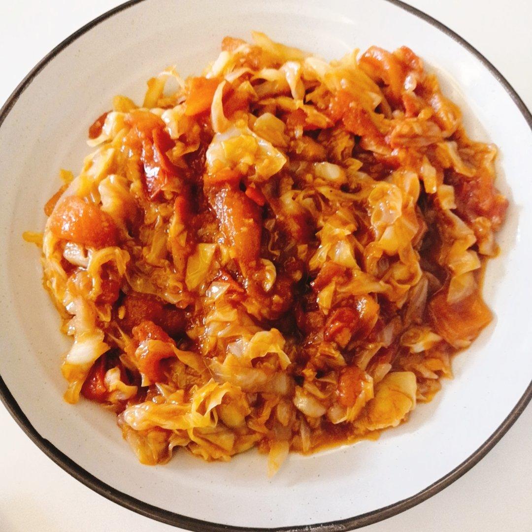 🔥低脂低卡好吃不胖❗️酸爽开胃的茄汁包菜