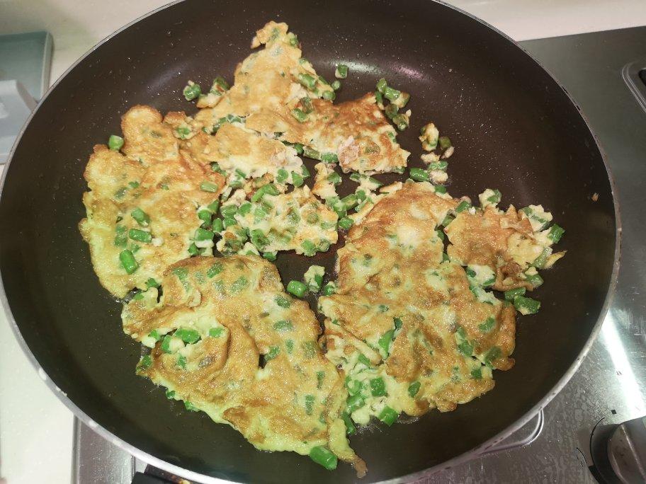 香煎豆角蛋饼