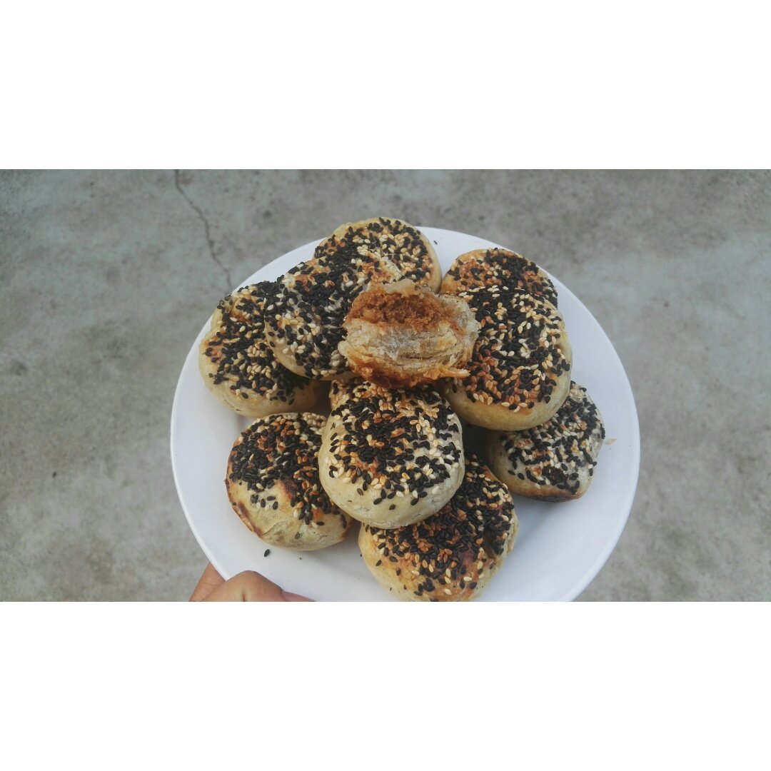 胡思乱想~肉松椒盐月饼或烧饼