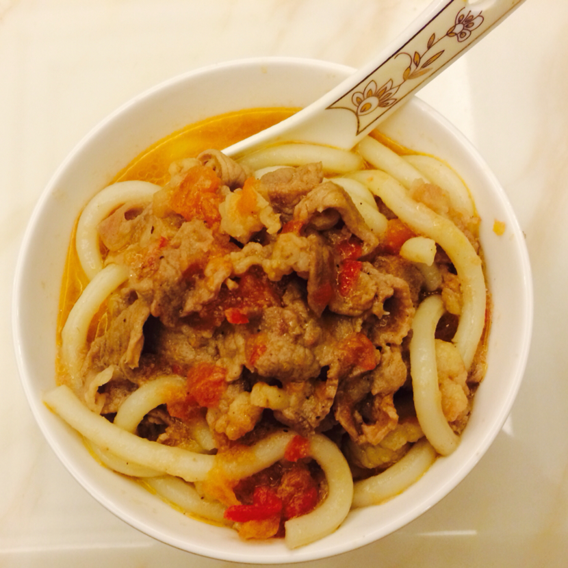 番茄肥牛乌冬面