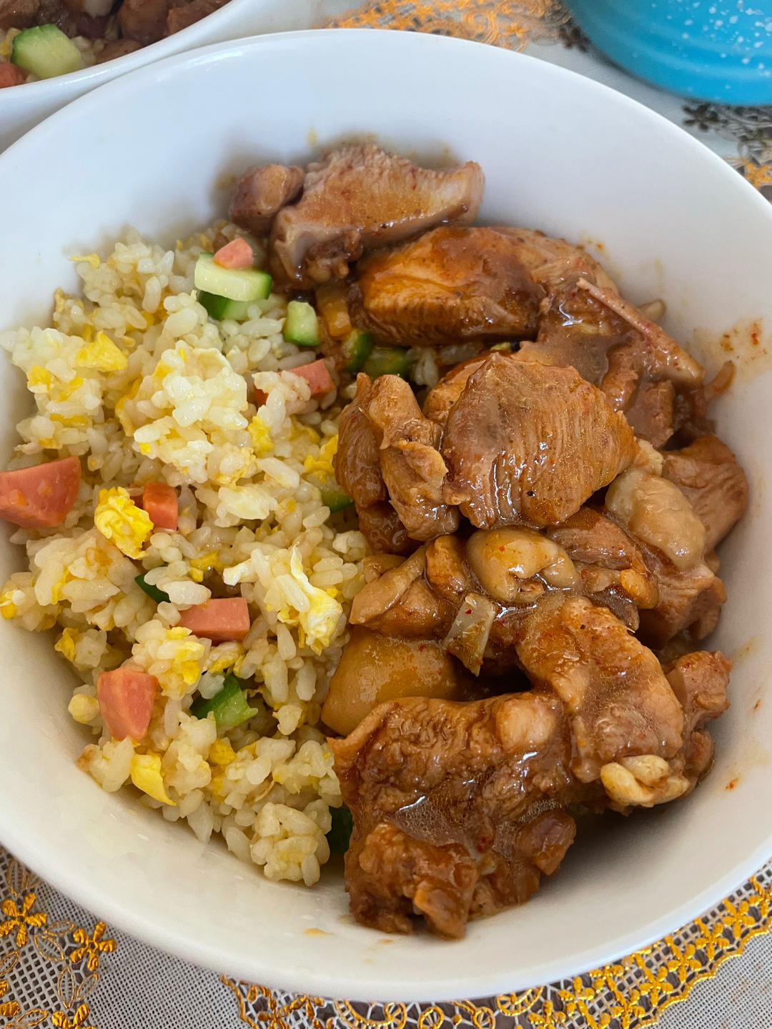 自制照烧鸡腿饭，好吃到舔碗！