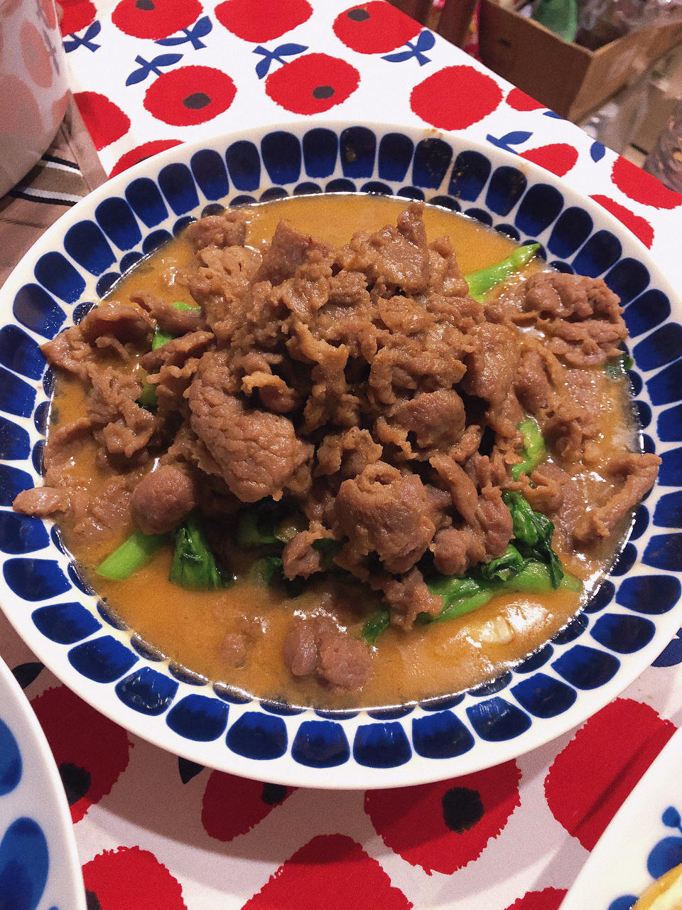 沙茶牛肉炒芥兰